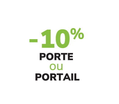10% de remise porte ou portail