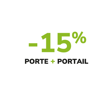 15% de remise sur un ensemble porte et portail