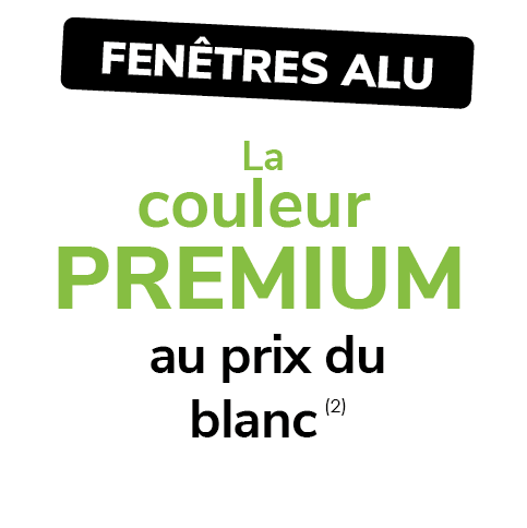 Fenêtre alu promotion couleur
